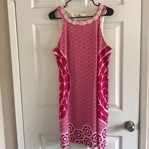 Aryeh Hot Pink and White Dress